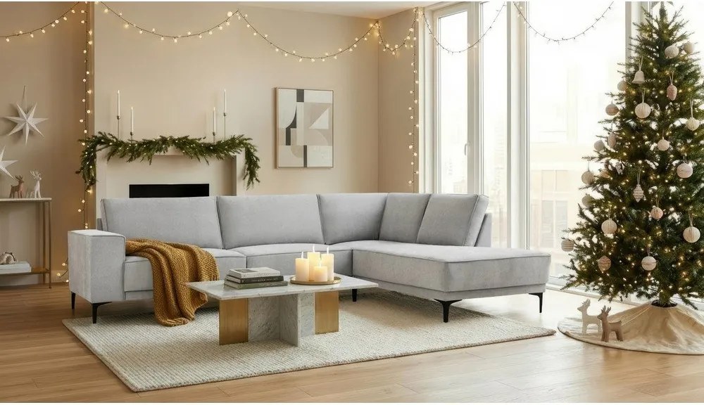 Sivá rohová pohovka (pravý roh/do L) Copenhagen – Scandic