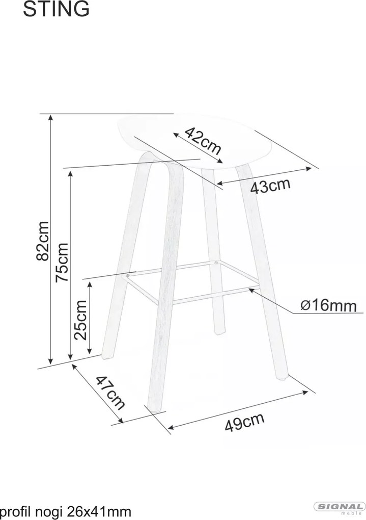 SI Barová stolička Sting
