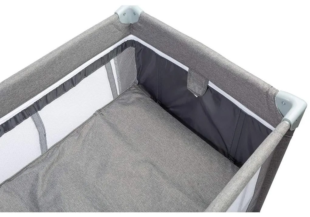 Cestovná postieľka CARETERO Basic Plus grey