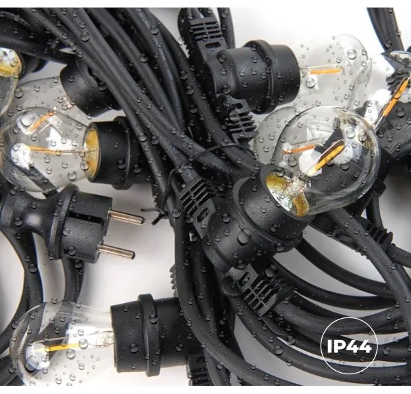 Vonkajšia dekoračná reťaz MIMOSA 10xE27/1,3W/230V IP44 10 m