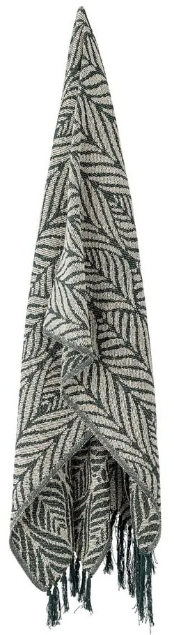 Zelená/béžová deka z recyklovanej bavlny 130x160 cm Ugento – Bloomingville