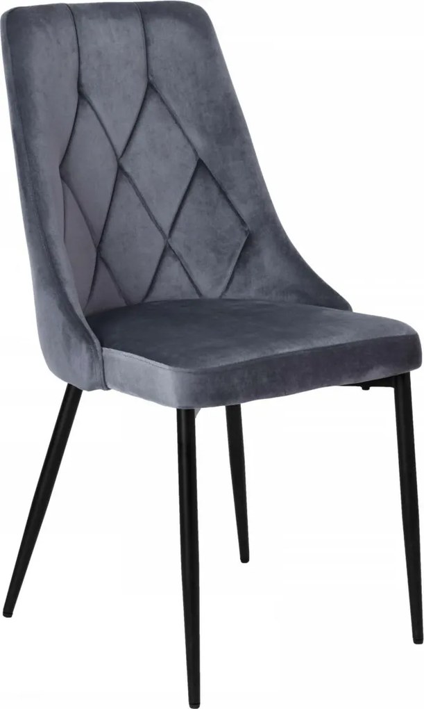 Čalúnená stolička LINCOLN zamat sivá