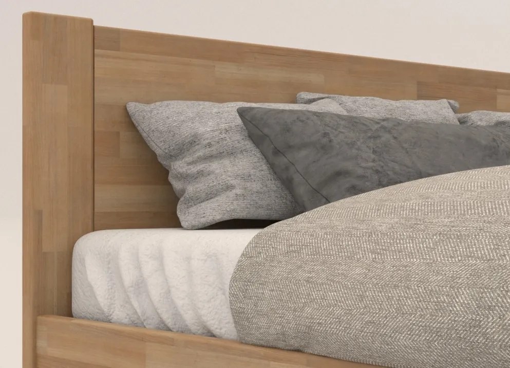 Posteľ s úložným priestorom Fava Box 180x200 cm, prírodný buk