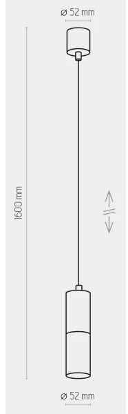 Luster na lanku ELIT 1xGU10/10W/230V čierna