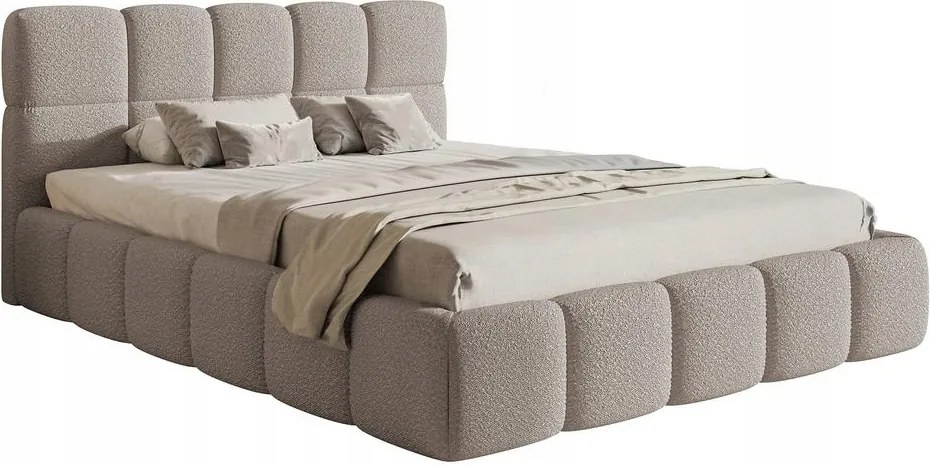 Manželská posteľ 160 cm Cirsten 160 (s roštom, s úl. priest.) (svetlosivá)