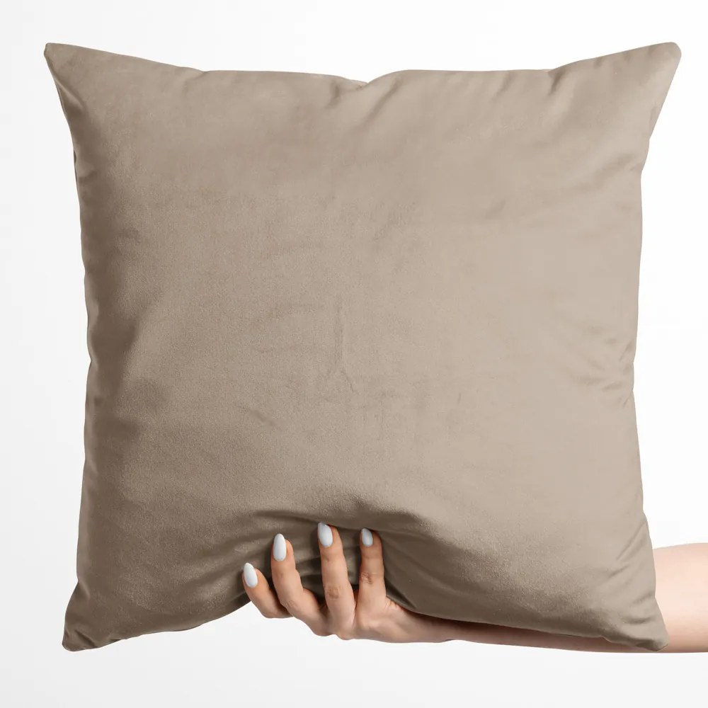 Biante Zamatová obliečka na vankúš Velvet Prémium SVP-042 Béžovohnedá 30 x 50 cm