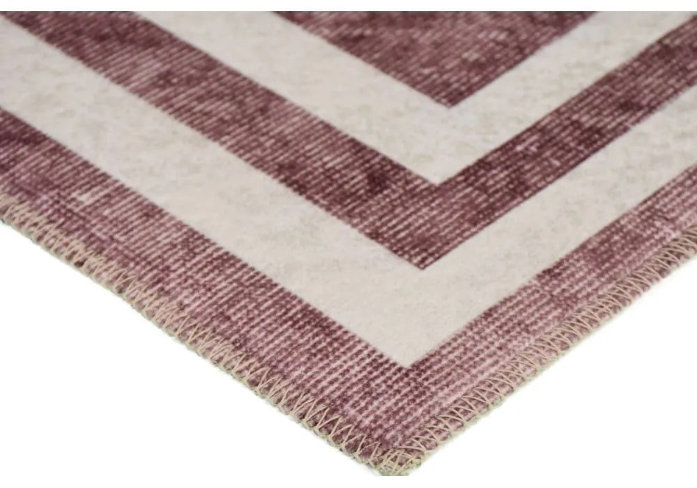 Červený prateľný koberec 80x50 cm - Vitaus