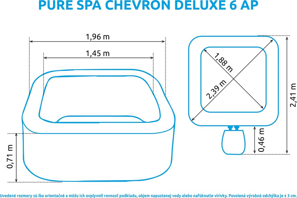 Intex | Vírivý bazén Pure Spa Chevron Deluxe 6 NP | 11400292