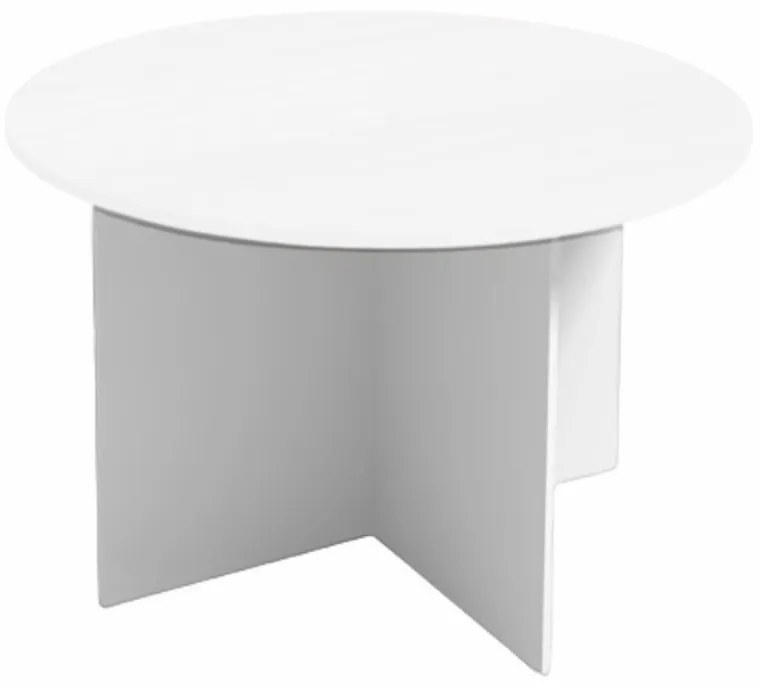 Rokovací stôl s guľatou doskou PRIMO WHITE, priemer 1200 mm, biela