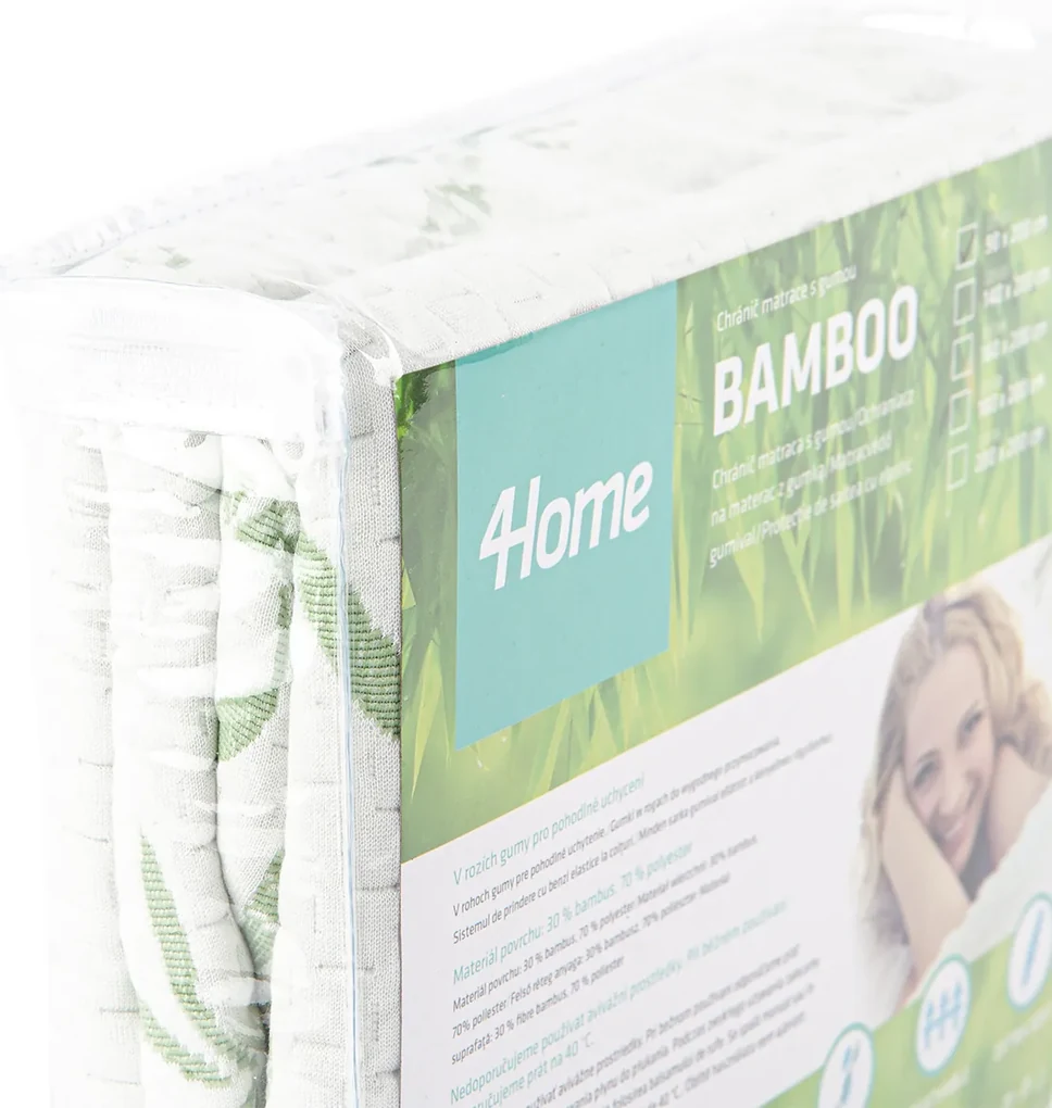 4home Bamboo Nepriepustný chránič matraca s lemom, 60 x 120 cm