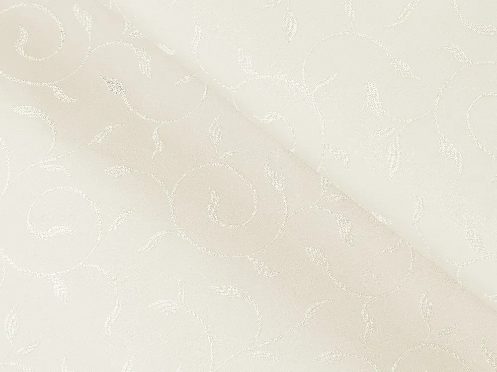 Biante Teflónový štvorcový obrus TF-026 Popínavé lístky - smotanový 90x90 cm