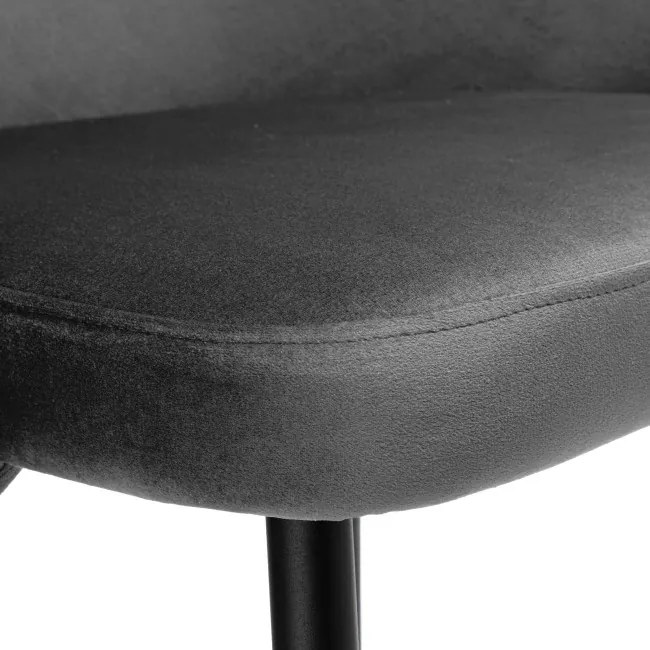 Jedálenská stolička HAMPTON zamatová, grafitová