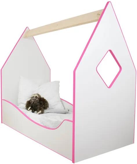 Detská posteľ domček růžová