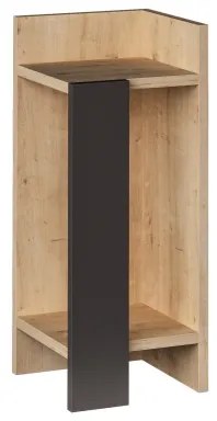 Nočný stolík ELOS 60x25 cm hnedá/antracit