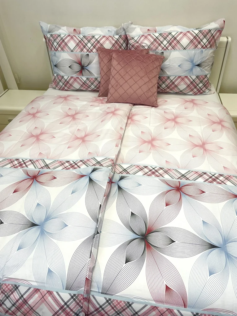 Obliečky bavlnené Orchid TiaHome - 1x Vankúš 90x70cm, 1x Paplón 140x200cm