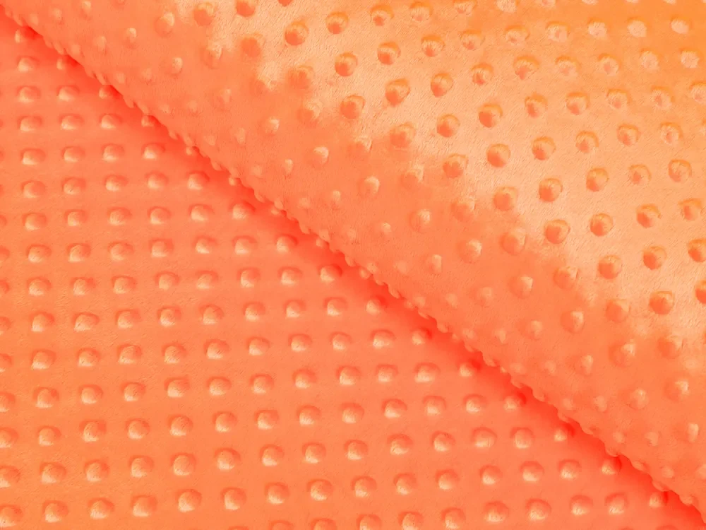 Biante Detská obliečka na vankúš Minky 3D bodky MKP-022 Oranžová 35 x 45 cm