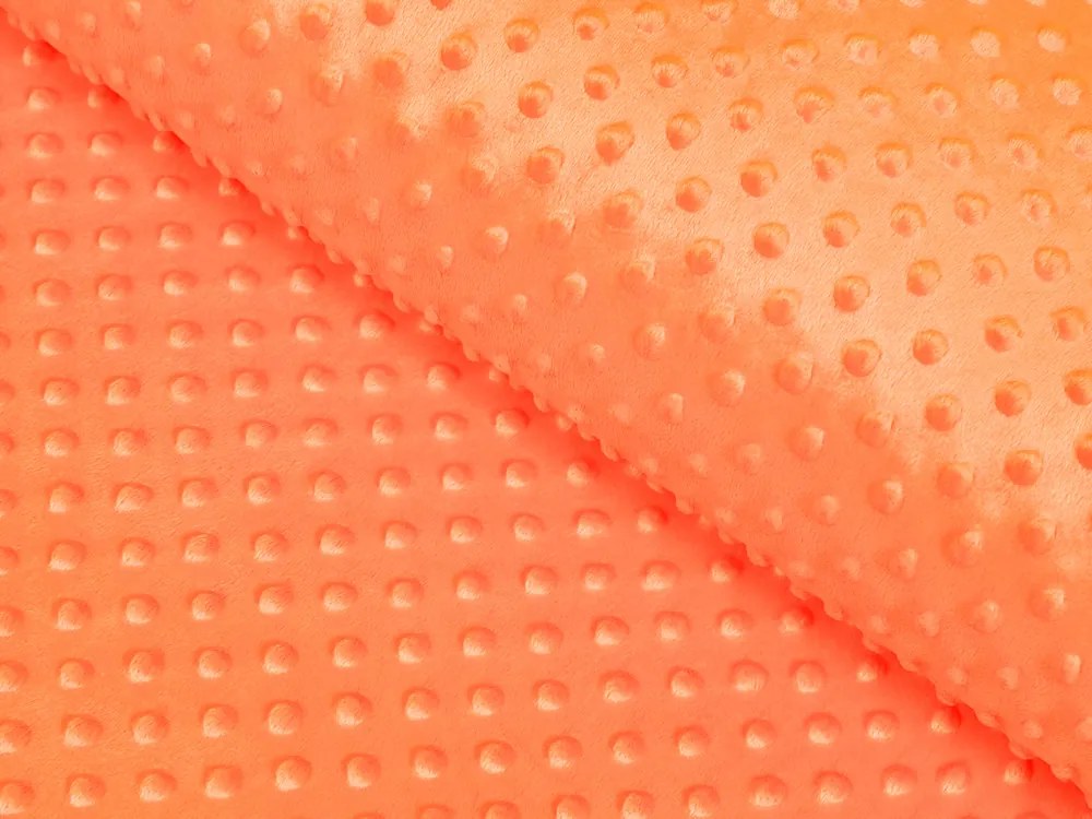 Biante Detská obliečka na vankúš Minky 3D bodky MKP-022 Oranžová 40 x 60 cm