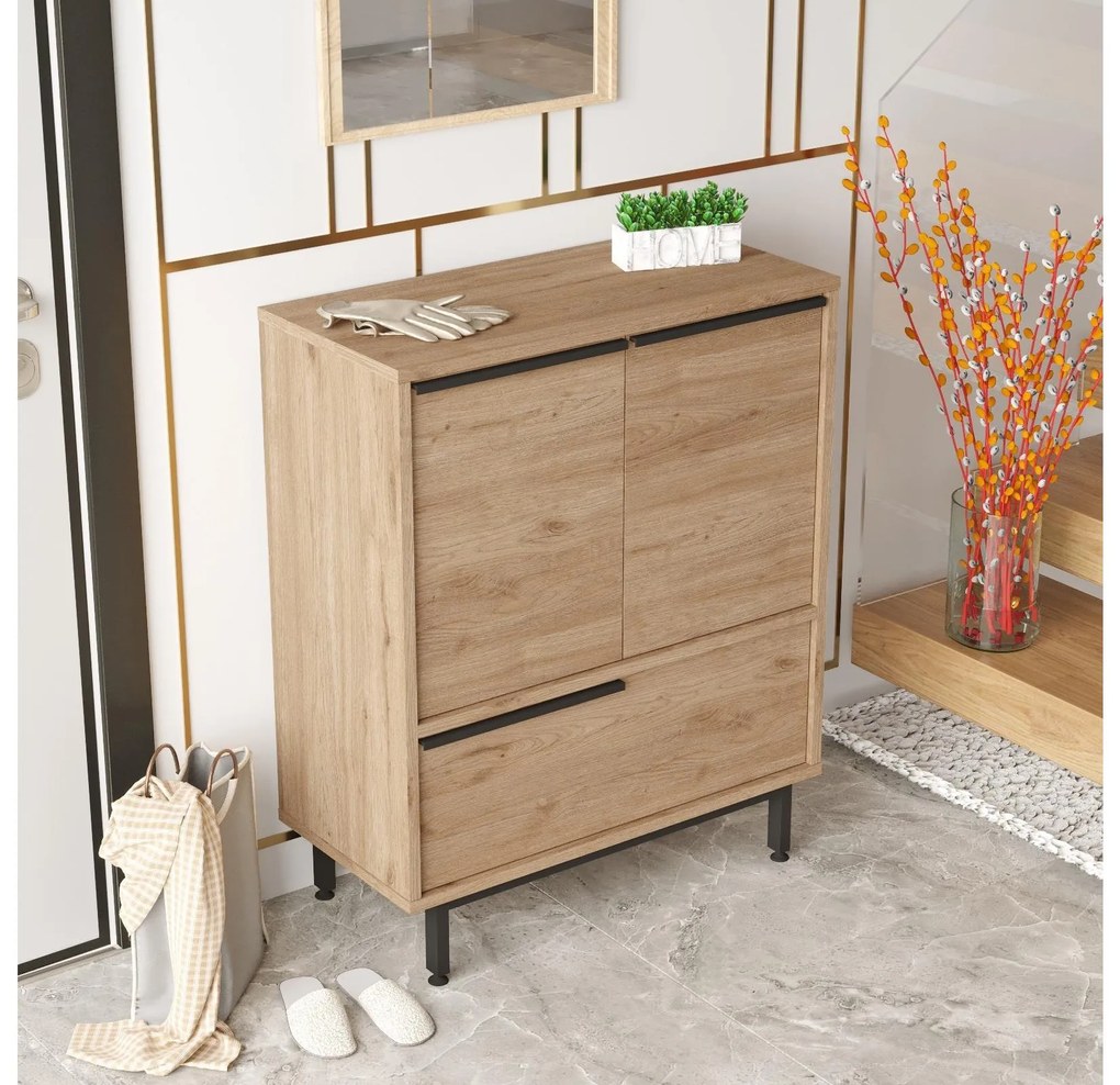 Botník (skrinka na topánky) Nimelo 4 (orech). Akcia -19%. Vlastná spoľahlivá doprava až k Vám domov. 1094672