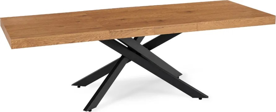 HAMPTON Rozkladací stôl 160-240 cm Zlatý dub/Čierna