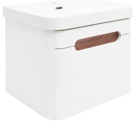 Kúpeľňová skrinka s umývadlom SAT Fusion 57,5x43x45 cm biela matná SATFUSION60WMW, 1 ks