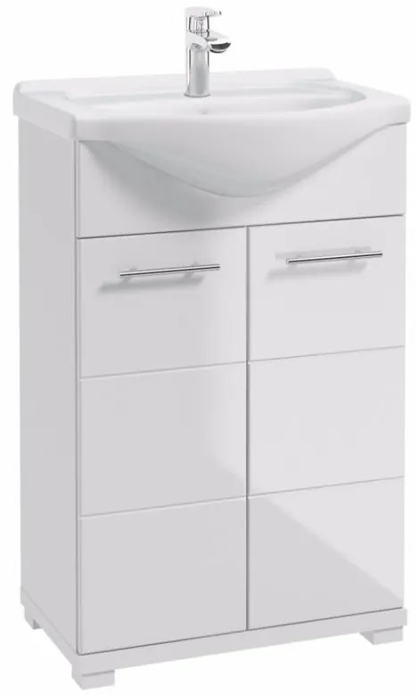 Kúpeľňová skrinka Bari D55 2D0S biely