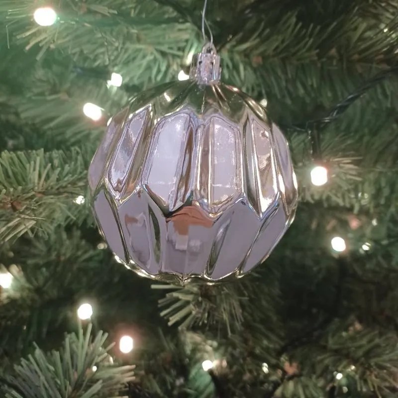 DECOLED Plastové koule, prům. 8 cm, 20x stříbrná