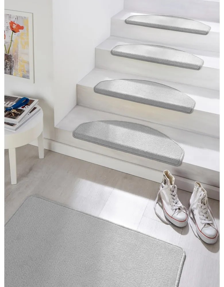 Sivé priľnavé nášľapy na schody v súprave 15 ks 23x65 cm Fancy – Hanse Home