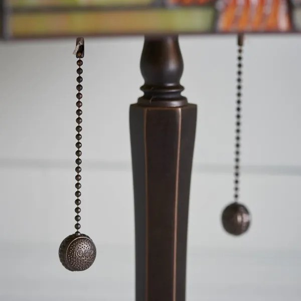 Endon 64286 - Stolná lampa Tiffany NEVADA 2xE27/60W/230V priemer 40 cm