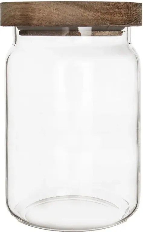 Orion Dóza na potraviny, sklenená, s akáciovým vekom BOROSIL, 0,97L