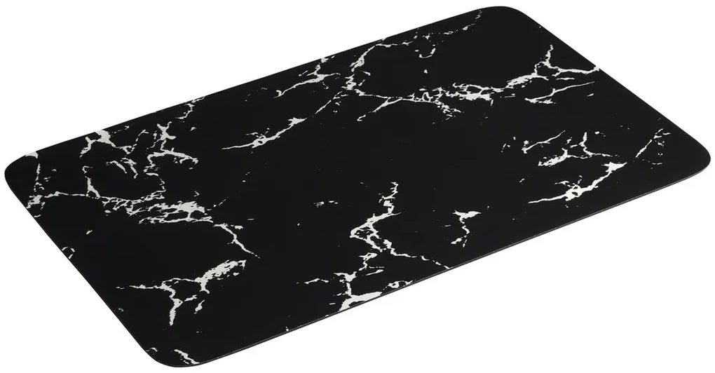 Aqualine Aqualine, Kúpeľňová predložka 50x80cm, absorpčná, čierna/mramor, PCD011