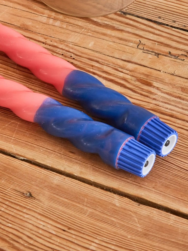rice LED sviečka Twisted Coral – set 2 ks