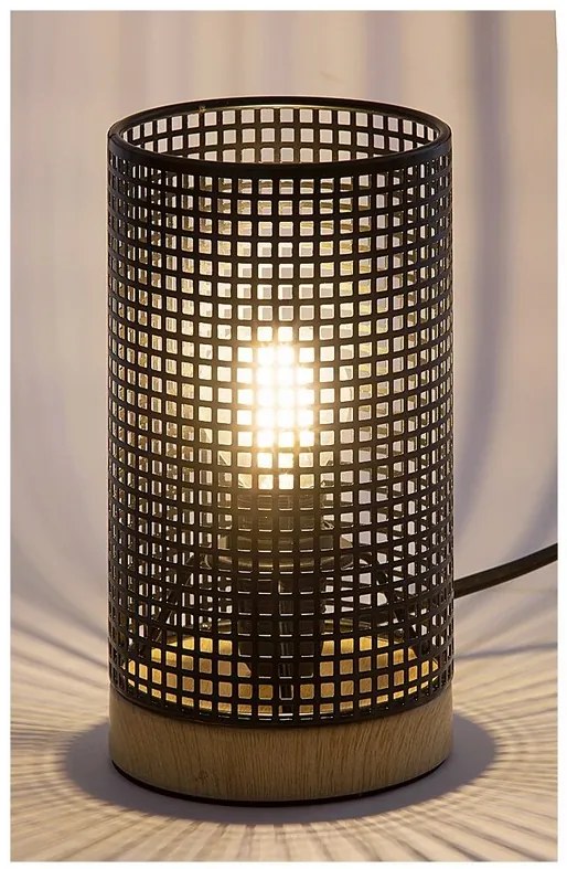 Rabalux BOOGIE stolné svietidlo max. 25W | E14 - imitácia dreva, čierna