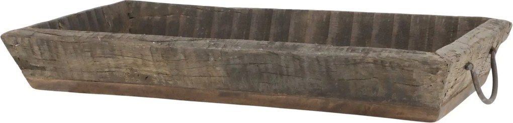 Podnos Grimaud s úchytmi z recyklovaného dreva a železa hnedý Nature – 49*26*7 cm