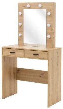 Toaletný stolík s osvetlením EMMA dub artisan
