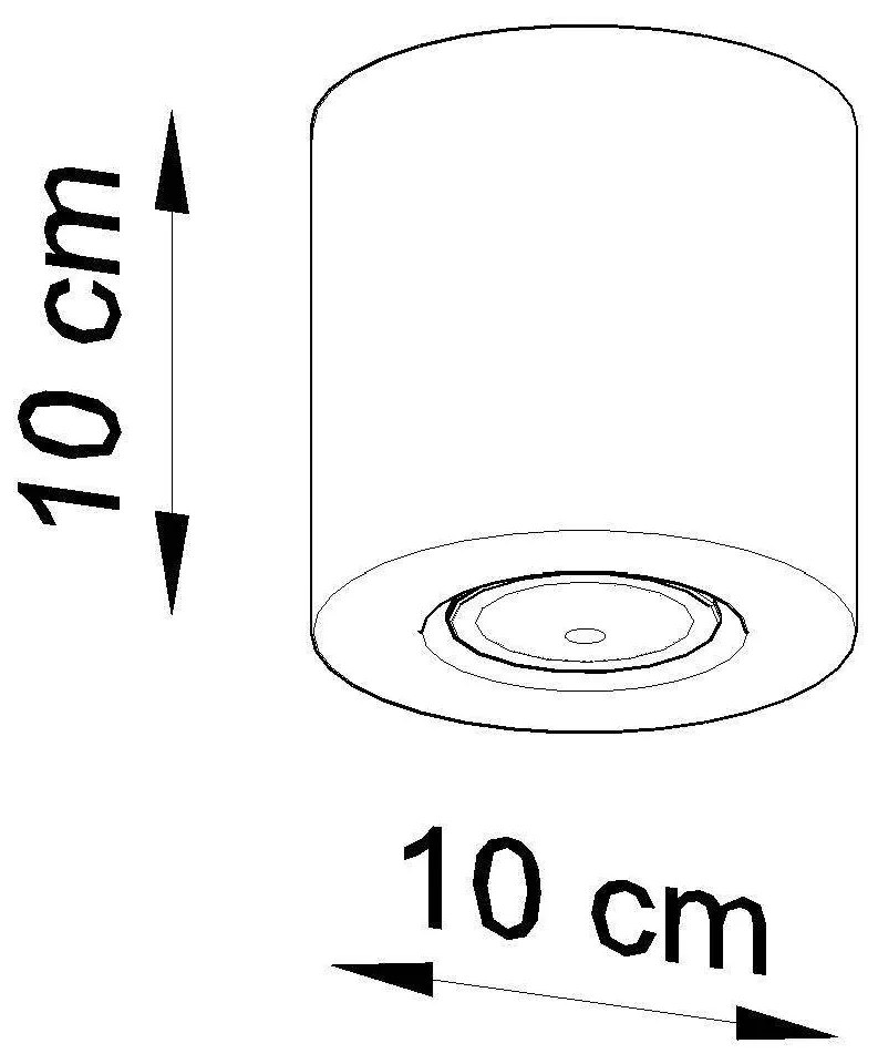 Stropné svietidlo ORBIS betón
