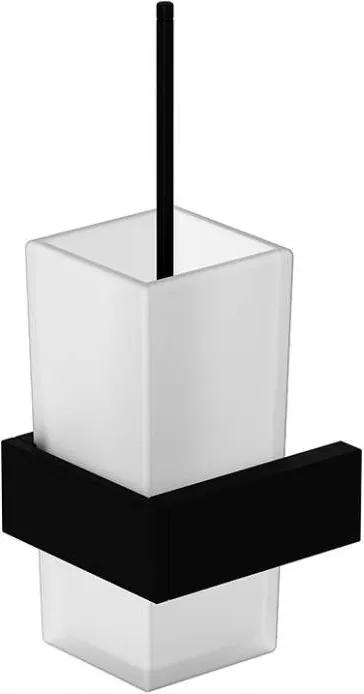STEINBERG - WC kefa, matné biele sklo, čierna mat 460 2903 S