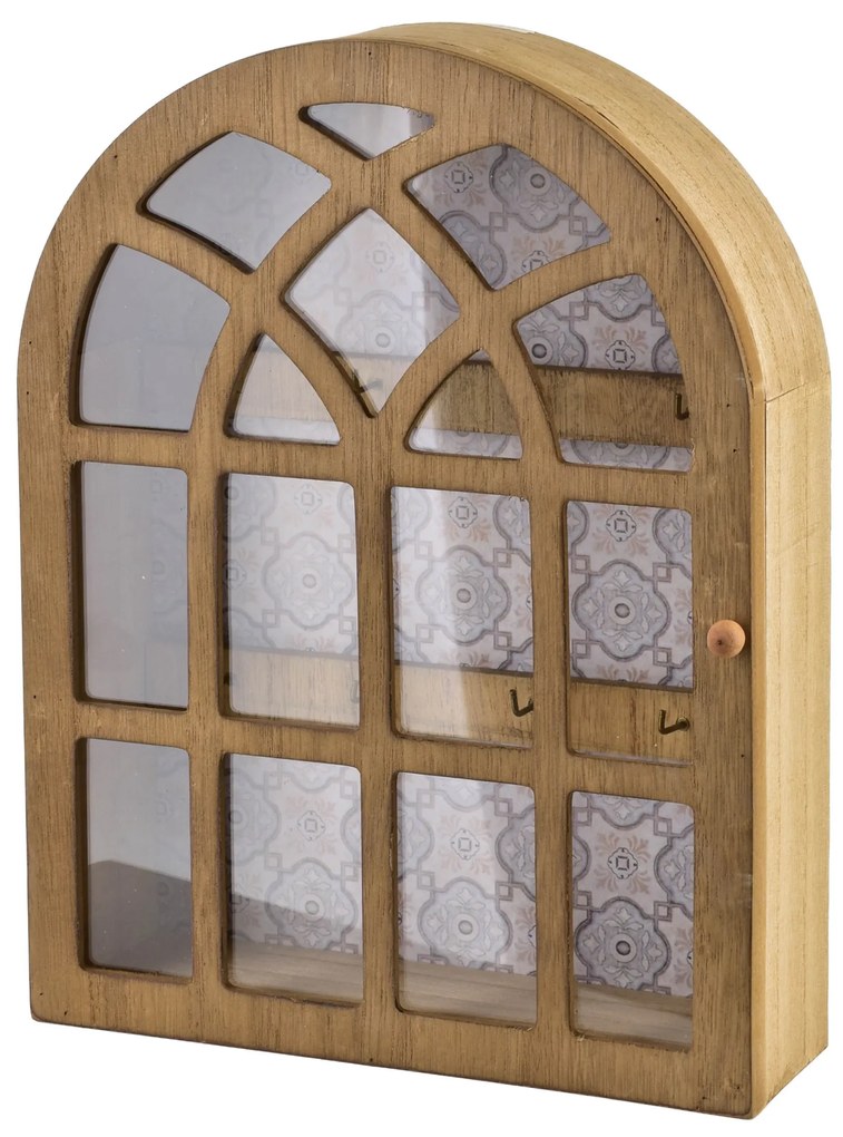 Skříňka na klíče STACY Finestra 28x21 cm hnědá