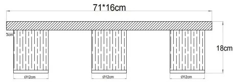 Globo 15915-3 - Stropné svietidlo UNDERWOOD 3xE27/40W/230V 16x71 cm
