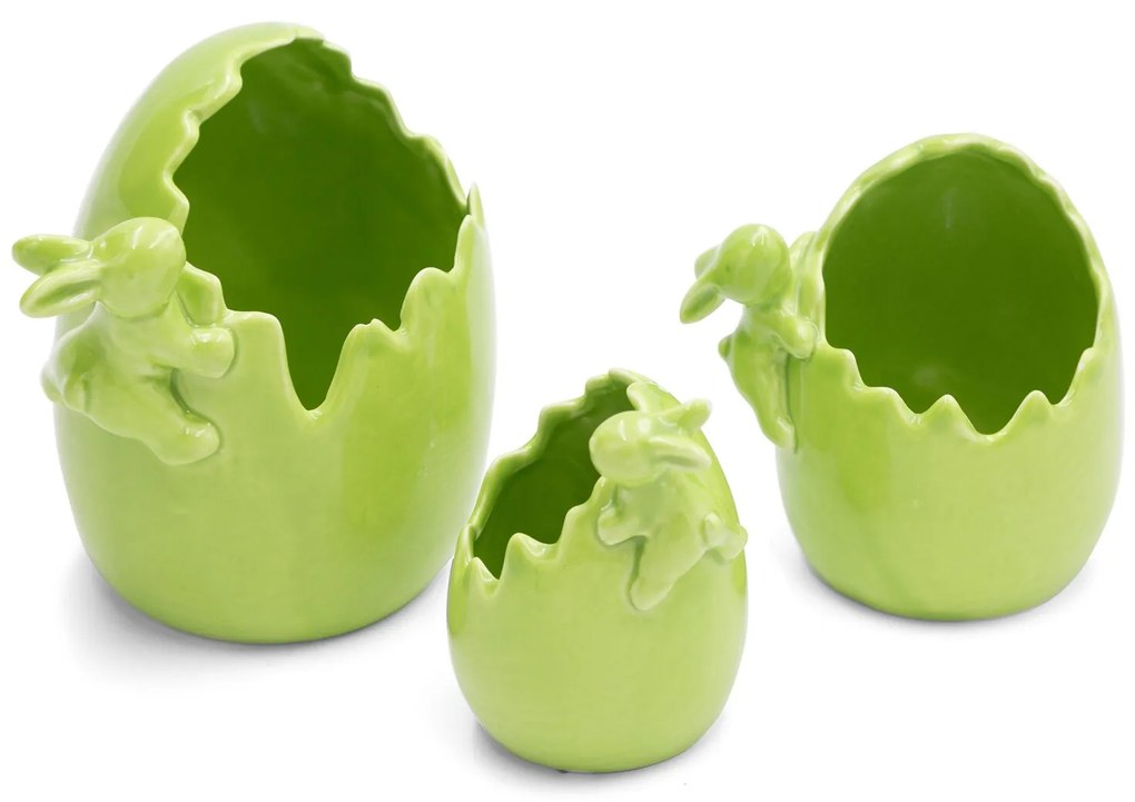 VEĽKONOČNÁ SOŠKA EASTER1 SADA 2 KS 12X11 CM ZELENÁ