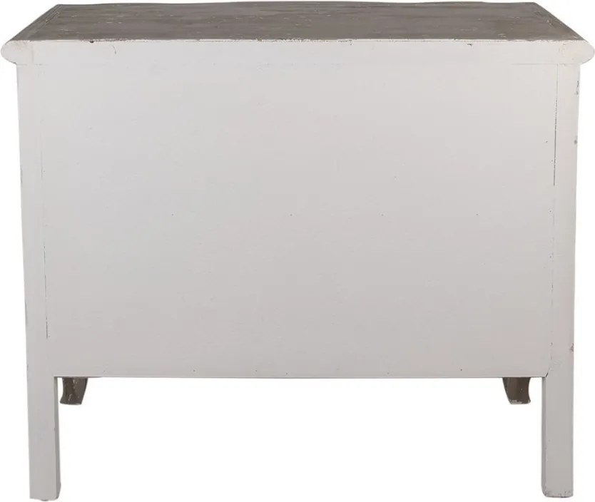 Béžovo-šedá antik drevená komoda so šuplíkmi Élisabeth - 95*40*82 cm