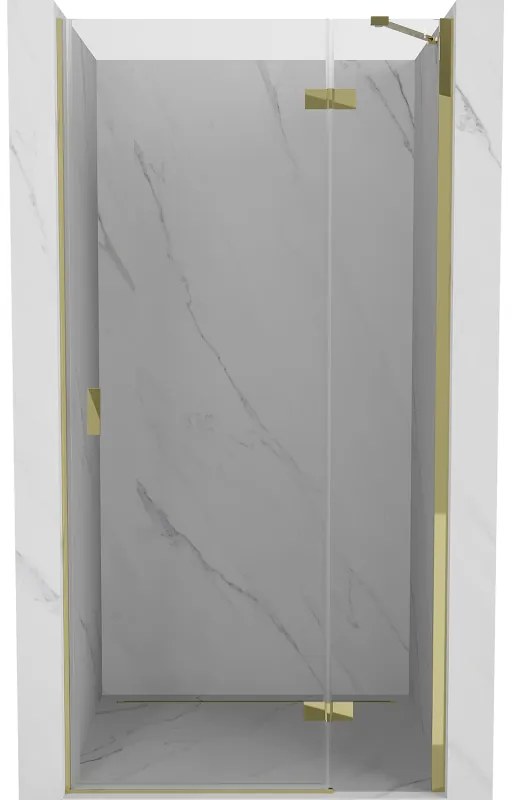 Mexen Mist-H, 1-krídlové sprchové dvere pravé 115 cm, číre sklo, zlatý lesklý profil, 8A5-115-000-50-00-P
