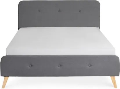 Manželská posteľ s roštom MIKKEL sivá 160x200 cm 987735