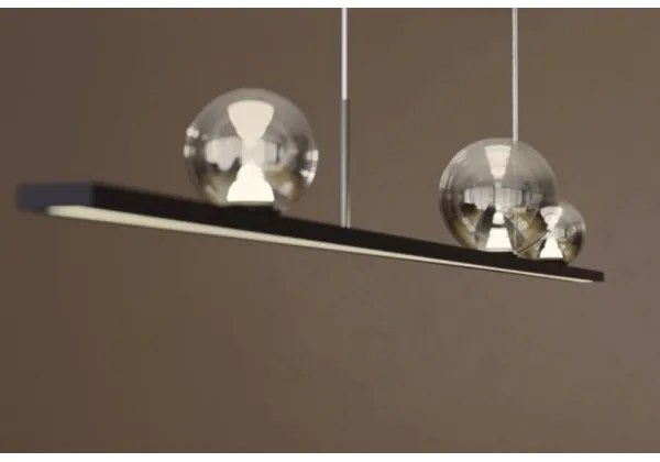 Redo 01-4302 - Stmievateľný LED luster na lanku DUNE LED/48W/230V čierna/dymová