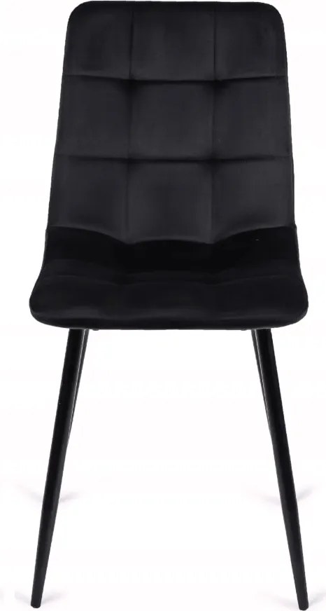 Sada stola HARRY 102-142 cm, dub Craft/čierna, a 4 čiernych stoličiek PERU