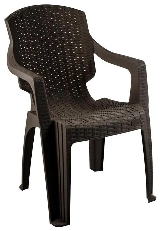 Plastová stolička Infinitty hnedá