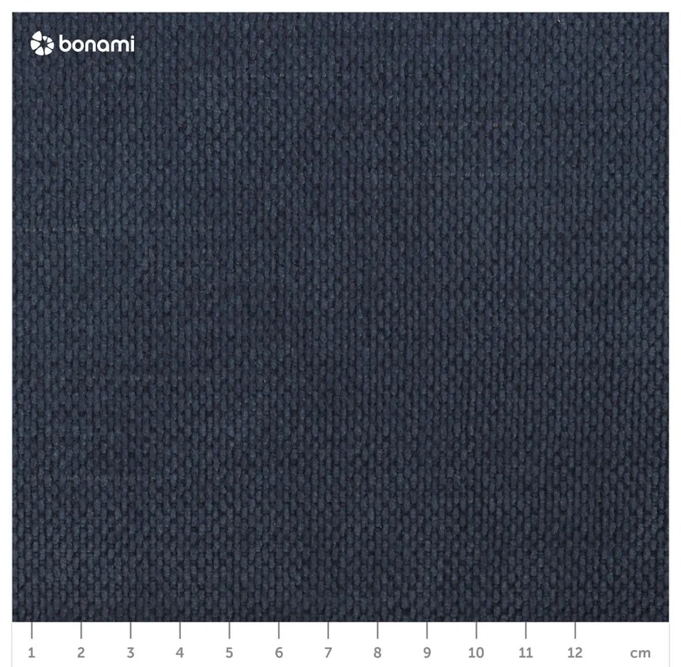 Tmavomodrá čalúnená dvojlôžková posteľ s úložným priestorom s roštom 200x200 cm Lupine – Micadoni