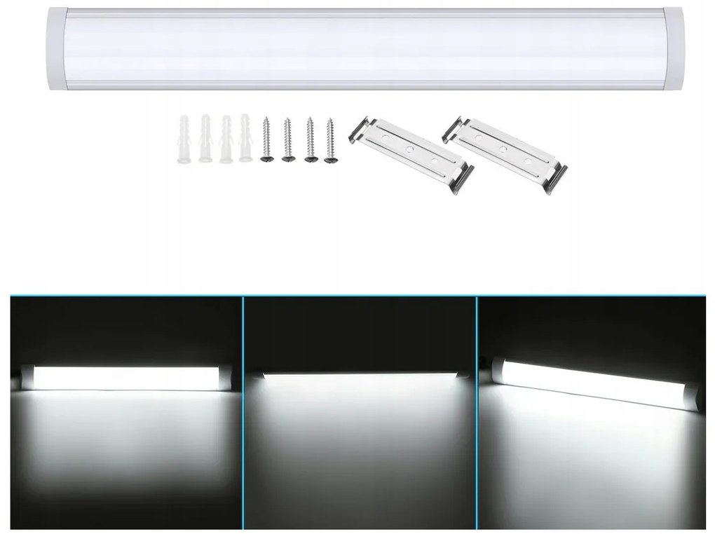 ECOLIGHT LED dielenské svietidlo 60cm - 230V - 20W - IP20 - studená biela