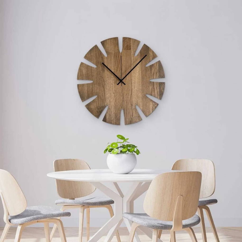Elegantné nástenné hodiny tera - GAMAOU: Farba čierna RAL 9005 30 cm 4634-107914 MAS014-TERA-BLACK-30