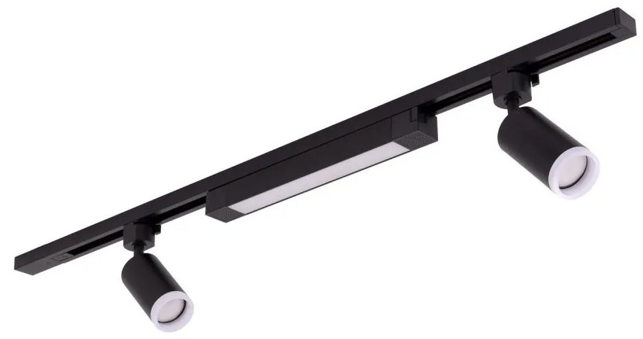 LED bodové svietidlo do lištového systému TRACER 2xGU10/10W/230V + LED/20W 1 m čierna