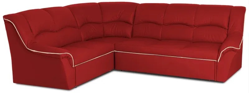 Kožená rohová sedacia súprava DUBAJ LUX XL II, Ľavá, horčicová (K-99)_čierna (K-70)